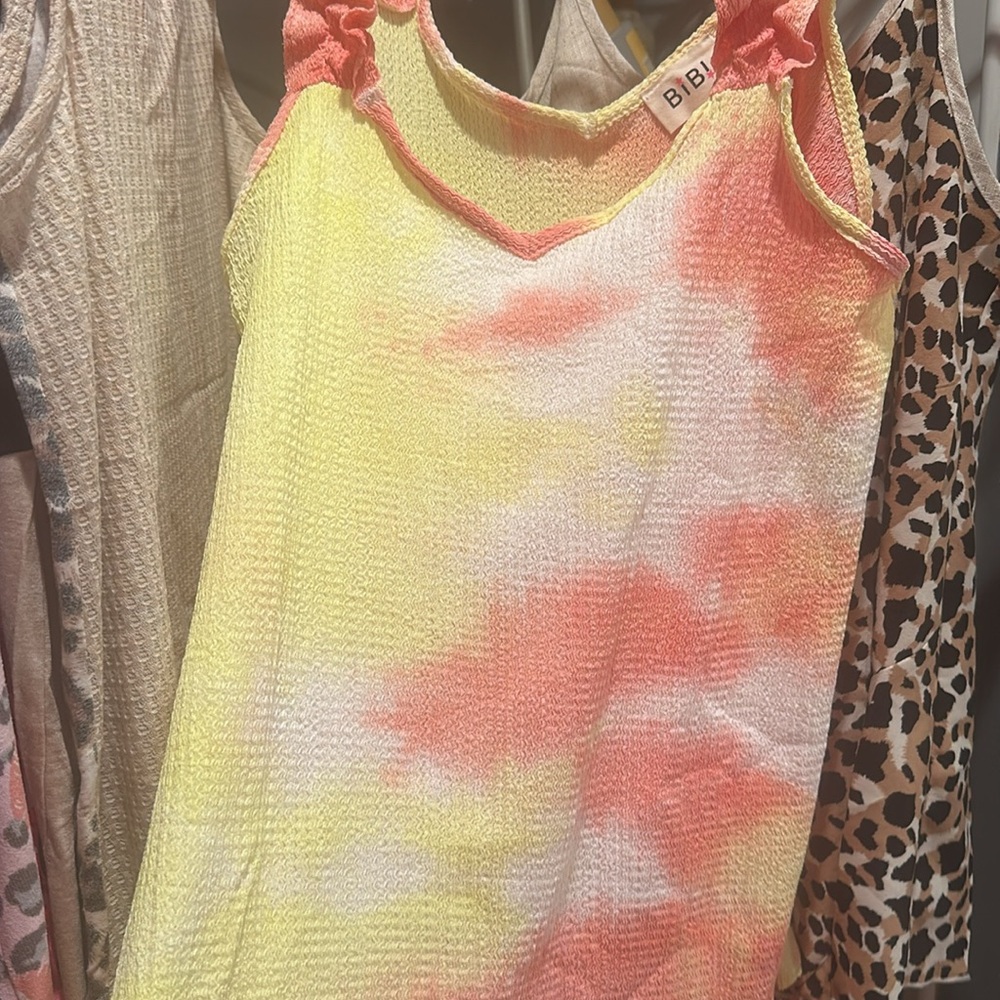 U81–(8 styles) TIE -DYE AND/OR ANIMAL PRINT TANKS -BIBI - Picture 9 of 9